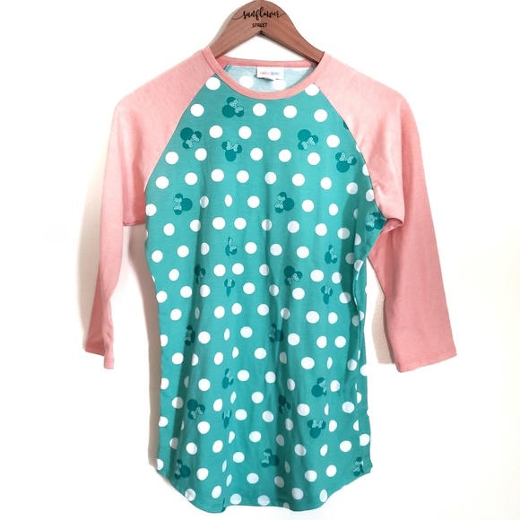 LuLaRoe Tops - Lularoe | Disney Minnie Randy 3/4 Sleeve Top | Xs